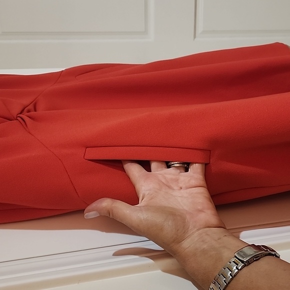 LEIFSDOTTIR BRIGHT CORAL DRESS SZ14 - Picture 3 of 6